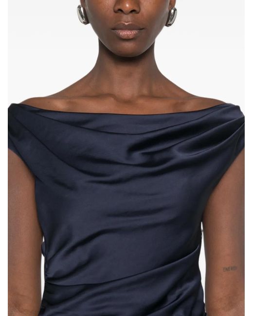 Jonathan Simkhai Blue Ruffled-Embellishment Maxi Dress