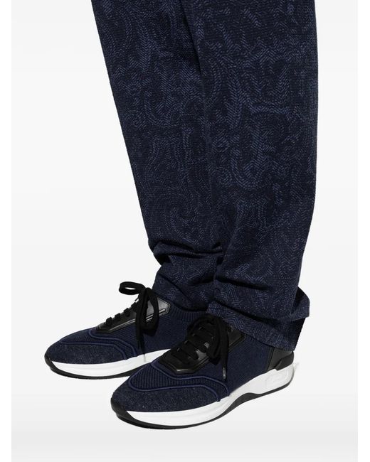 Brioni Blue Baskets À Empiècements for men