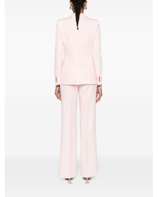 Tagliatore Pink Double-breasted Crepe Suit