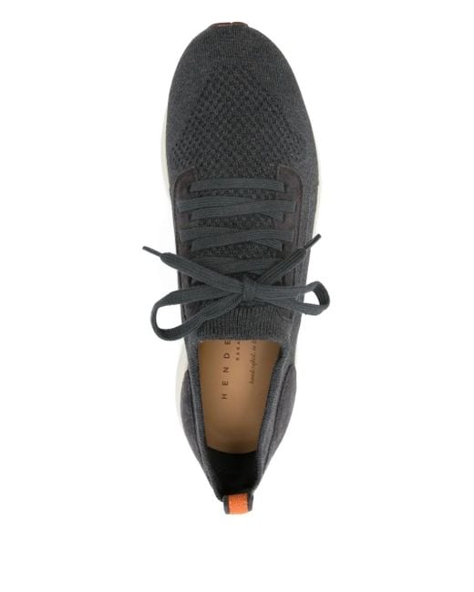 Henderson Gebreide Suède Sneakers in het Black voor heren