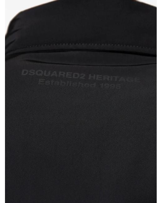 DSquared² Black Chest-Pocket Overshirt for men