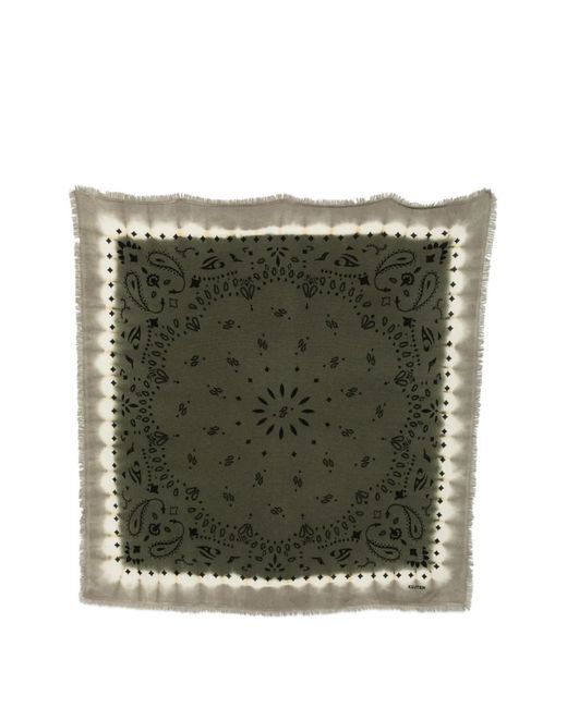 Kujten Green Foulard À Imprimé Bandana