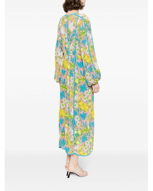 Diane von Furstenberg Blue Scott Floral-print Dress