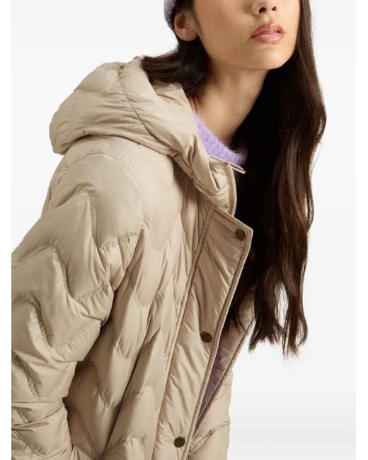 Woolrich Natural Quilted Hooded Parka
