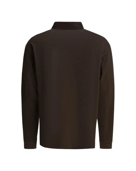 Alex Mill Black Buttoned Polo Shirt for men