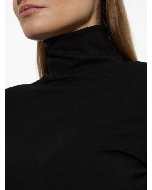 DSquared² Black Shoulder-Pad Turtleneck Top
