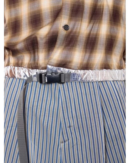Kolor Brown Plaid Pocket Shirt for men