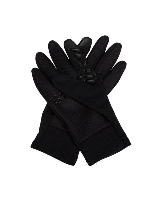 Y-3 Black Logo Print Gloves