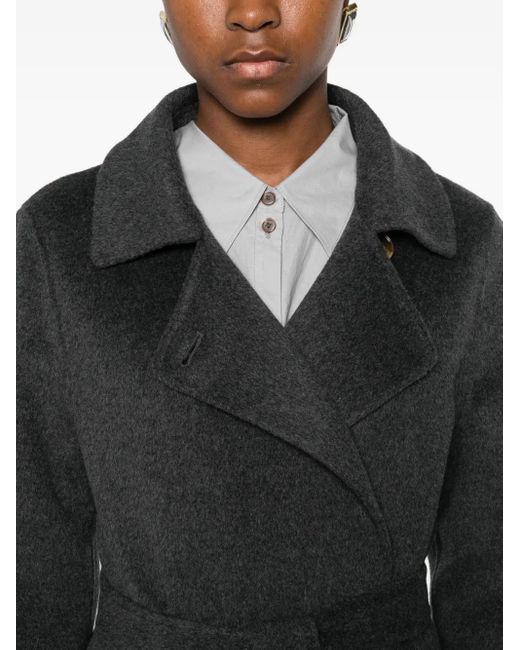 The Curated Collection Black Belted Tailored Coat