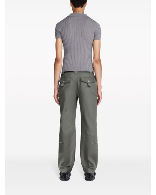 Pantalon droit Tactical à poches cargo Dion Lee en coloris Gray
