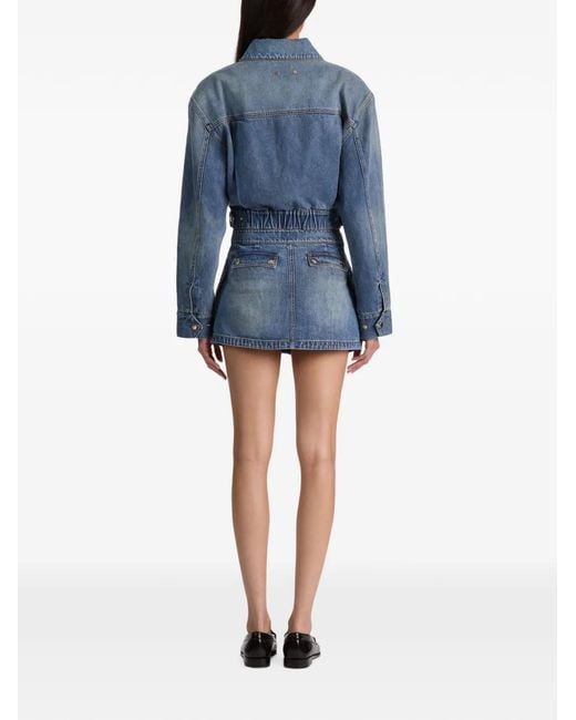 Alice + Olivia Blue Brandy Cargo Mini Skirt