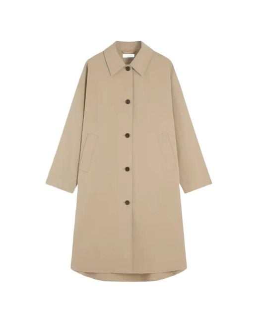 Tommy Hilfiger Natural Button-Up Collared Coat