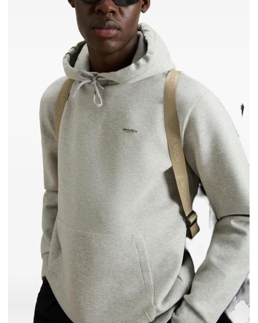 Woolrich Black Stretch Hooded Puffer Jacket for men