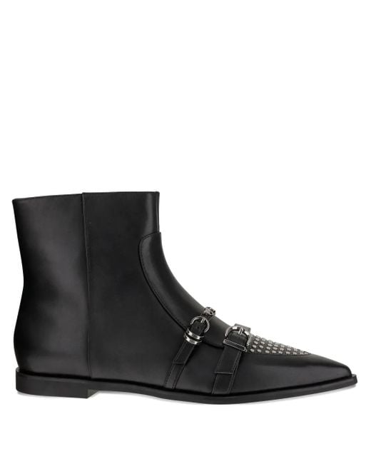 Pinko バックル ポインテッドトゥブーツ Black