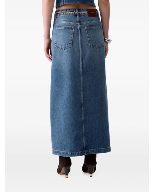 Liu Jo Blue Long Denim Skirt