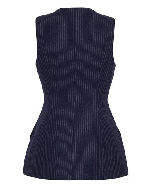 Cara Cara Blue Pinstripe Sleeveless Vest