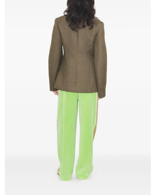 Tory Burch Green Button Wool Jacket