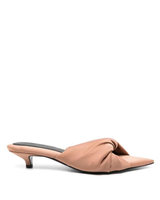 Carven Pink Pointed-Toe Twisted Heeled Sandals