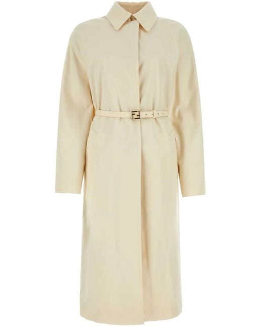Fendi Natural Belted Trench Coat