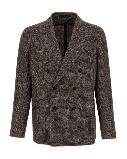 Blazer con doble botonadura Tagliatore de hombre de color Gray