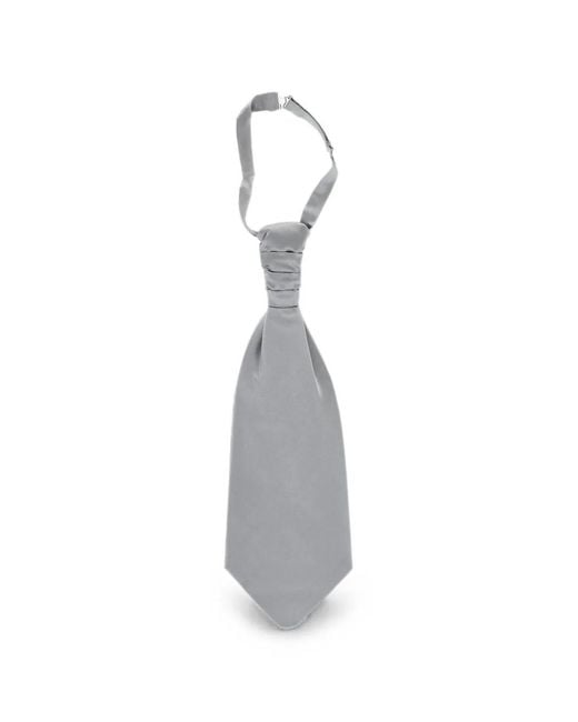 Corneliani White Silk Ascot Tie for men