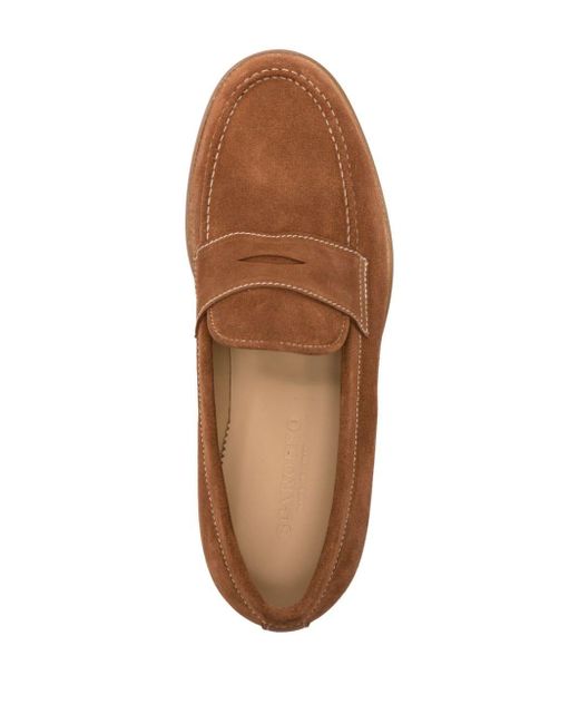 Scarosso Brown Edward Suede Loafers for men