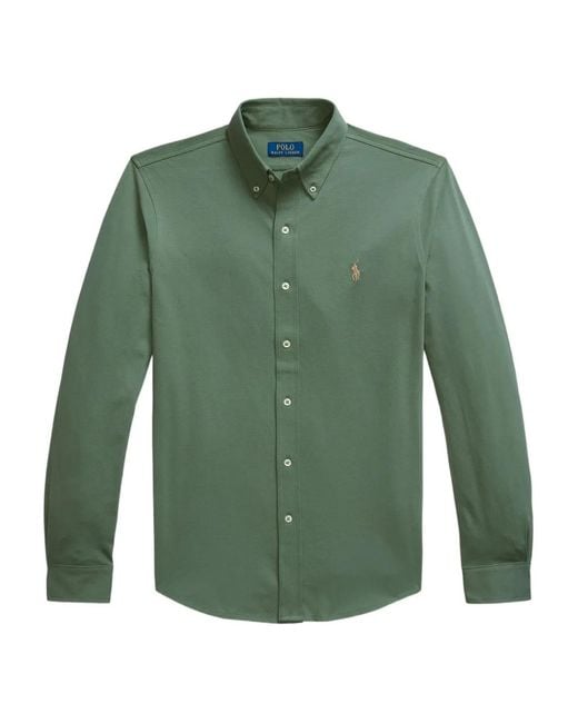 Polo Ralph Lauren Green Featherweight Mesh Shirt for men