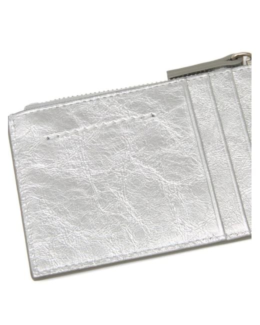 MM6 by Maison Margiela White Zip-Ring Wallet