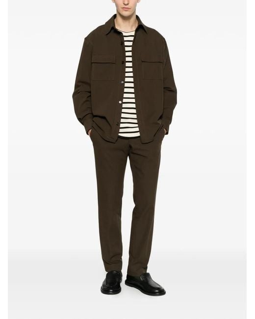 Karl Lagerfeld Gray Logo-Patch Trousers for men