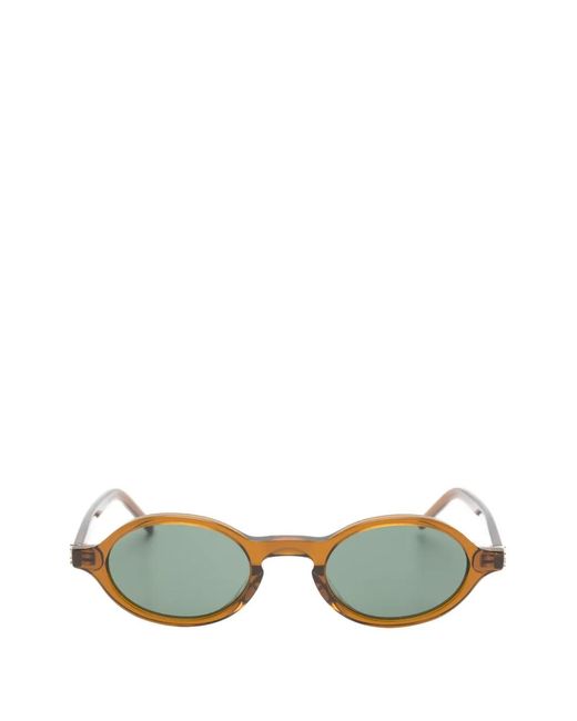 Saint Laurent Green Oval-Frame Sunglasses