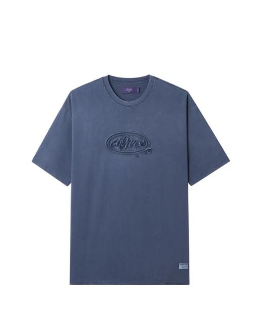 AFTERMATHS Blue Rope-Logo T-Shirt for men