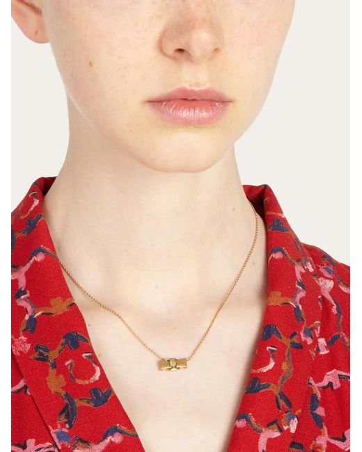 Ferragamo White Vara Necklace