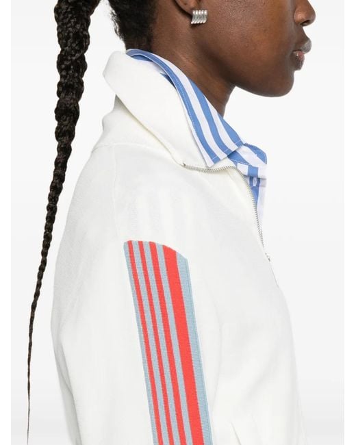 Autry White Logo-Patch Side-Stripe Jacket
