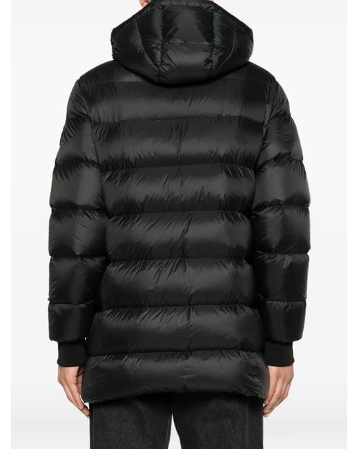 SERGIO MORETTI FIRENZE Black Veste Matelassée À Patch Logo for men
