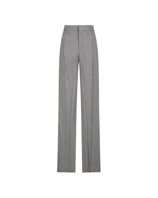 Chloé Gray Straight Trousers