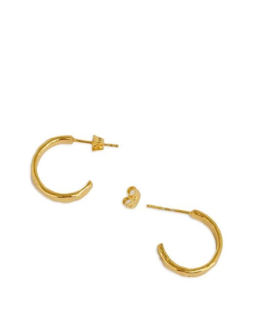 Ottoman Hands Metallic Dela Textured Hoop Earrings