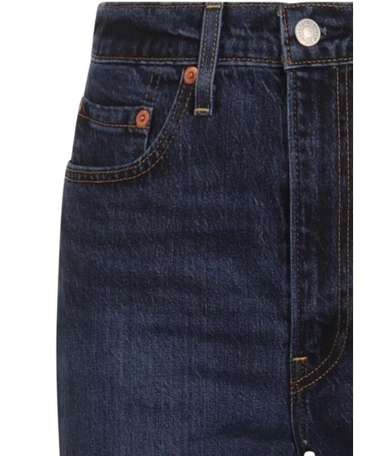 Jeans Ribcage Bell Svasati A Vita Alta di Levi's in Blue