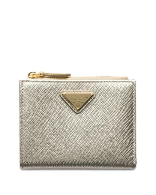 Prada Gray Small Leather Wallet