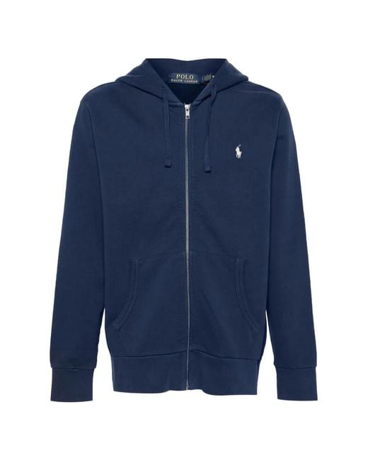 Polo Ralph Lauren Blue Polo Pony-Embroidered Hoodie for men