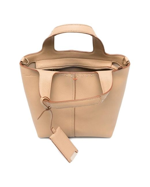 Borsa Tote di Santoni in Natural