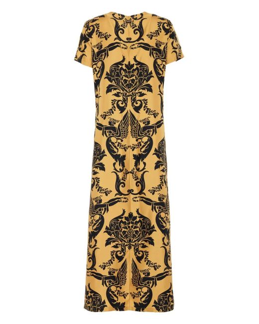 LaDoubleJ Metallic Silk Swing Dress