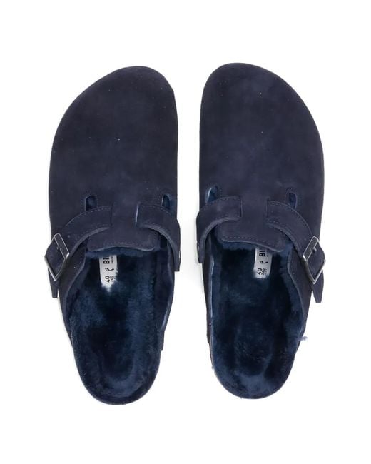 Birkenstock Blue Boston Mules