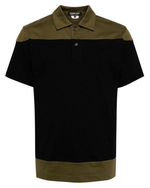 Polo en coton à design colour block Comme des Garçons pour homme en coloris Black