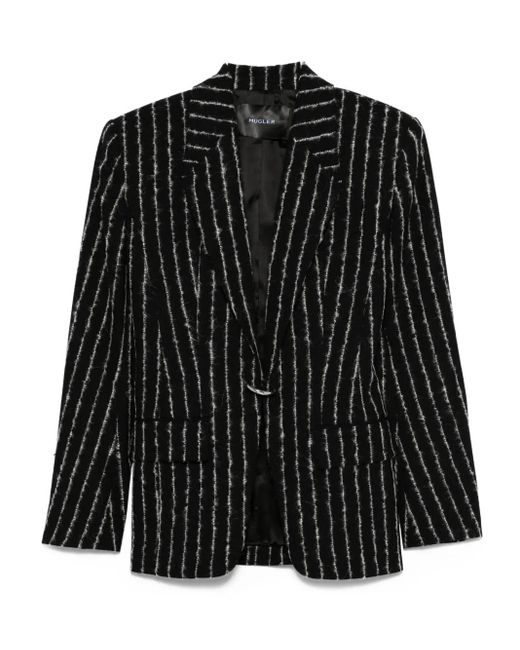 Mugler ピンストライプ ジャケット Black