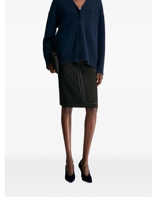 Loulou de Saison Blue Duca V-Neck Oversized Cardigan
