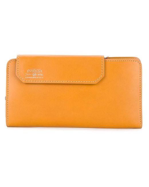 As2ov Orange Mobile Long Wallet for men