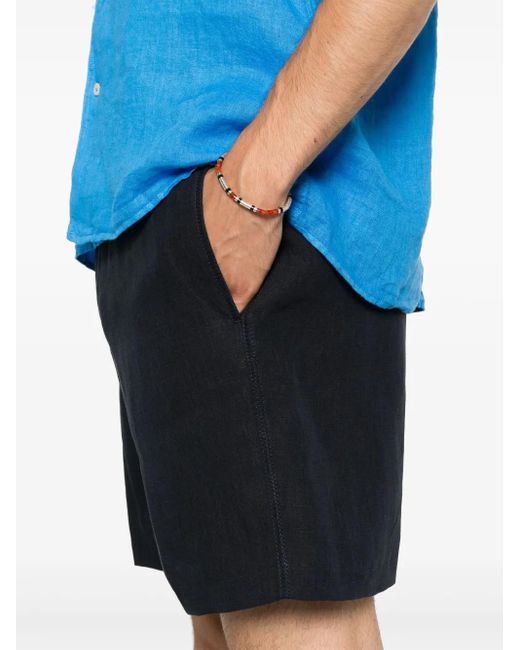 Orlebar Brown Black Alex Drawstring-Detail Linen Shorts for men