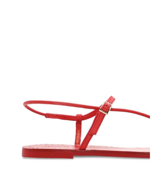 Loeffler Randall Red Lara Leather Sandals