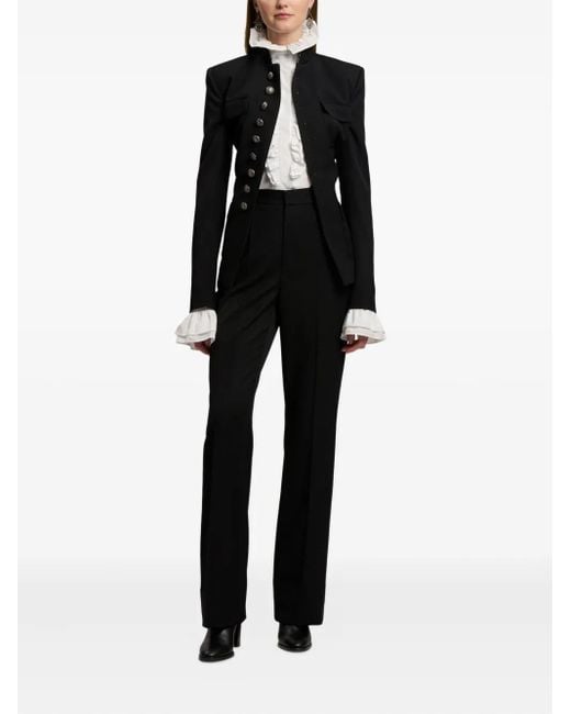 Ralph Lauren Black Buttoned Military Jacket