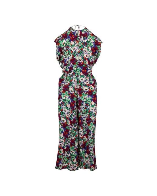 Marni White Floral-Print Silk Midi Dress